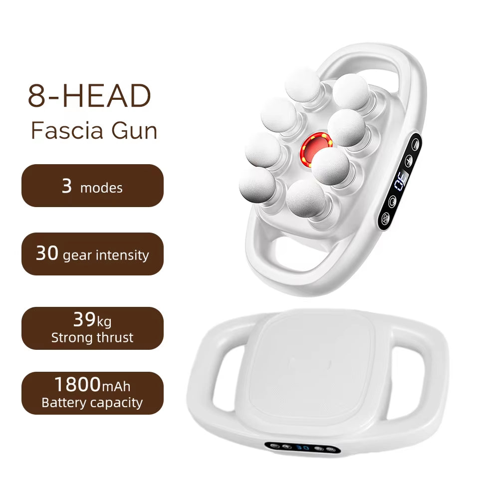 16-Head Fascia Gun High-Frequency Vibration Body Massage Gun Back and Waist Massager Neck Shoulder Massager Muscle Masajeador