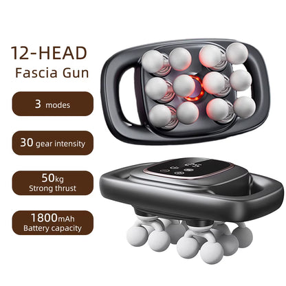 16-Head Fascia Gun High-Frequency Vibration Body Massage Gun Back and Waist Massager Neck Shoulder Massager Muscle Masajeador