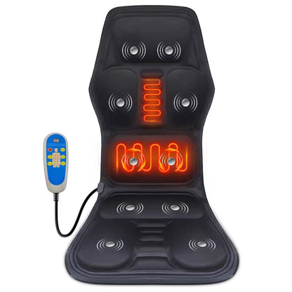 Electric Vibrating Car Massager 10 Head Full Body Massage Chair Mat Portable Massage Cushion Home Infrared Heating Back Vibrator