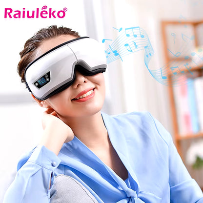 6D Smart Eye Massager Vibration Hot Airbag Compress Eye Care Instrument Bluetooth Music Eye Massage Glasses Eye Relax Fatigue